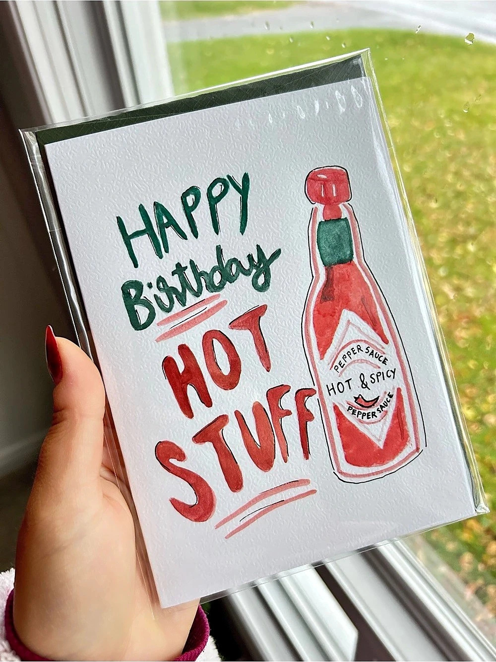 Original watercolour birthday card